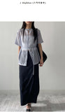 Yoru Belted Half Blouse