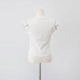 Lenna shoulder zipper t-shirt