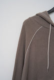 (W) Moon Pigment Waffled Zip Hoodie