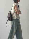 [unisex/summer yarn] Fred pin tuck wide denim pants (Tin blue)