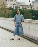 [AG] Upside Down Denim Half Pants