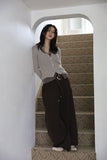 Rudder Slit Alpaca Cardigan
