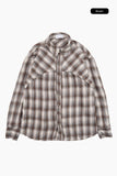 Cutline rough check shirt