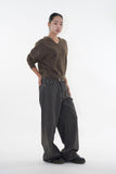 Sober wool v-neck knit