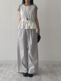 [Mini Bag SET] Frill Dot Sleeveless Blouse