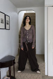 Shiny see-through frill cardigan