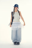 Ash house wide denim pants