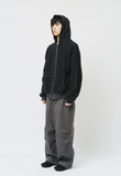 Poen Striped Pigment Zip Hoodie