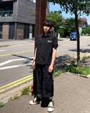 Nylon Cargo Pocket Bermuda Pants