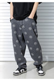 SMILE PATTERN DENIM PANTS