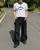 Aura one-tuck wide pants