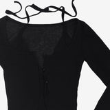 Aveline Neck String Cardigan