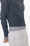 Button hood cardigan