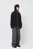 Poen Striped Pigment Zip Hoodie