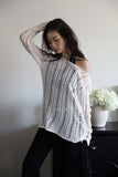 Diagonal Net Long Knit
