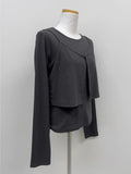 [Sleeveless SET] Hook Layered Long Sleeve T-Shirt