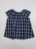 Tom Check Flare Short Sleeve Blouse