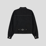 Post Striped Denim Jacket