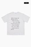 Brilliant lettering overfit t-shirt