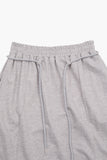 Mellow ribbanding sweat long skirt