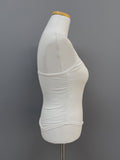 [with cup] Button ribbed sleeveless bra top