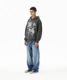 BACK LOGO WASHED DENIM PANT