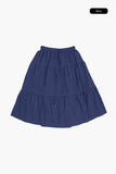 Brick check midi skirt