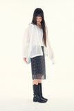 Label flower chiffon skirt