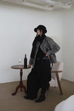 Muffler attached) Twill half coat