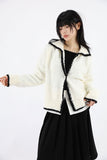 Carrie Color Matching Collar Cardigan