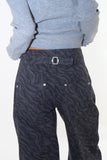 Ghibli pattern cotton wide pants