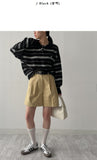 Symbol Stripe Overfit Collar Knit
