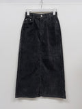 [Hidden Banding] 791 Corduroy H-Line Long Skirt