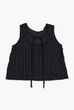 Back ribbon see-through sleeveless