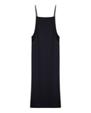 MIX RIBBED SLEEVELESS LONG DRESS