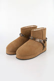 Shearling Belt Ankle Sheepskin Boots
