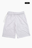 Folding waist bermuda pants