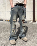 Flare Destroyed Denim