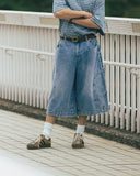 [AG] Upside Down Denim Half Pants