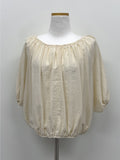 [Setup Available] Denma Balloon Banding Crop Blouse