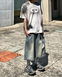 Teen Washed Deep Tuck Bermuda Denim