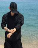 Mate diagonal hood windbreaker
