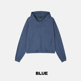 Rome Cropped Zip Hoodie