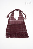 Ranova sheer check halter top