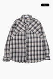 Cutline rough check shirt