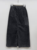 [Hidden Banding] 791 Corduroy H-Line Long Skirt