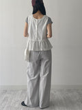 [Mini Bag SET] Frill Dot Sleeveless Blouse