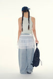 Ash house wide denim pants