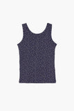 Flower waffle henley sleeveless