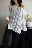 Diagonal Net Long Knit